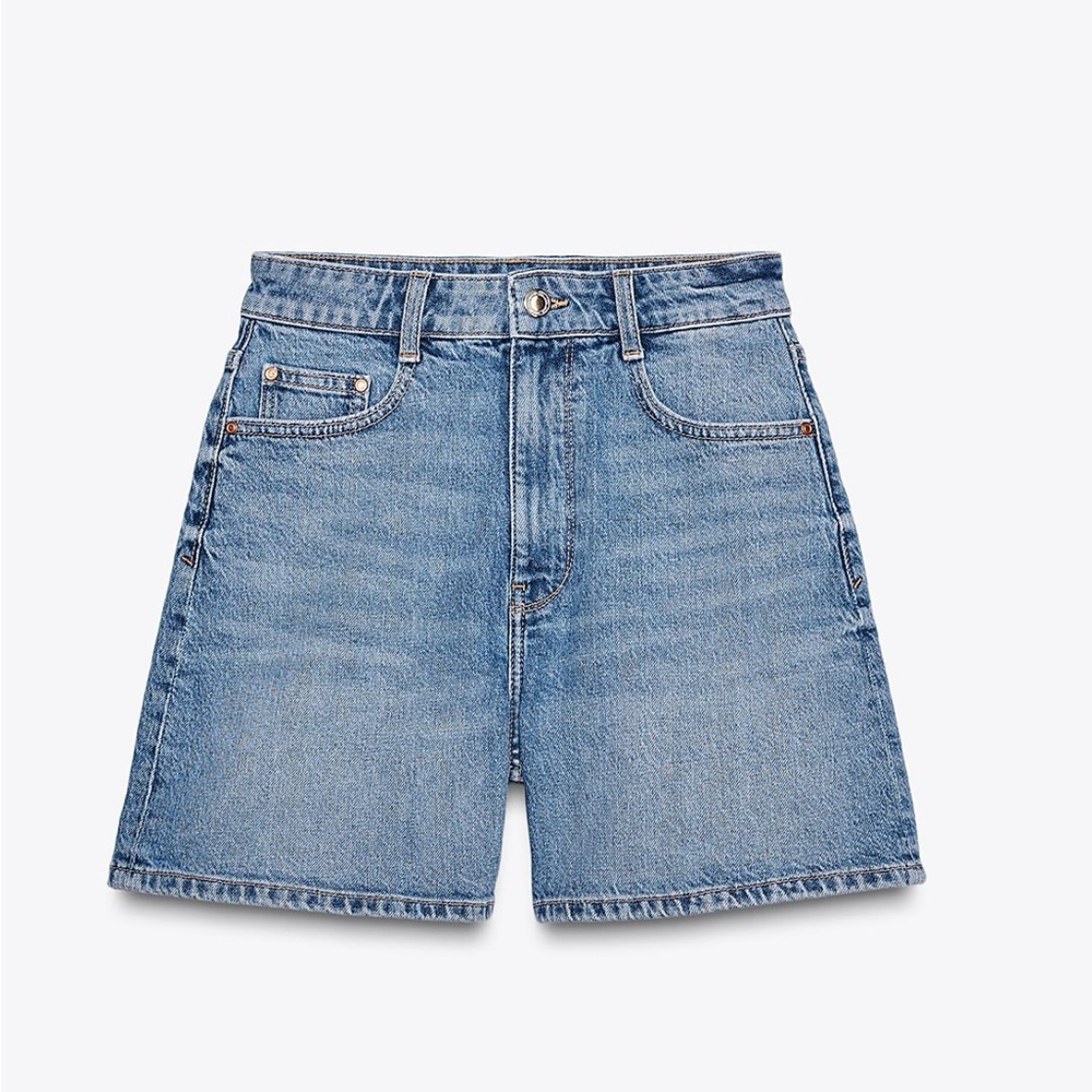 ZARA - Z1975 HIGH-WAISTED MOM FIT SHORTS